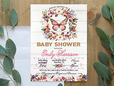 Baby Shower Invite Editable Printable Cardcrisp